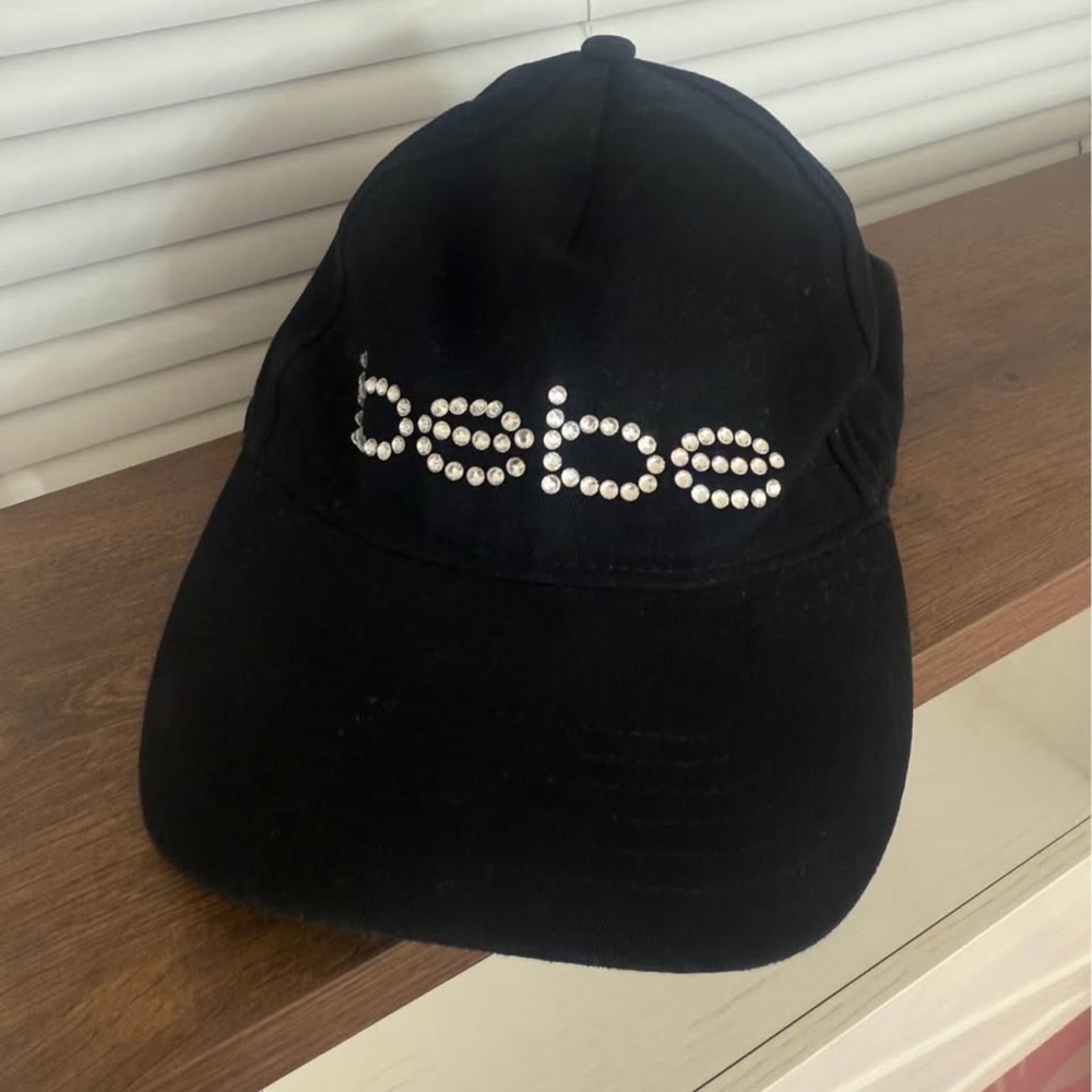 Bebe Black Hat with Sparkling Logo